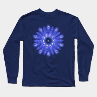 Mandala peacock feather Long Sleeve T-Shirt